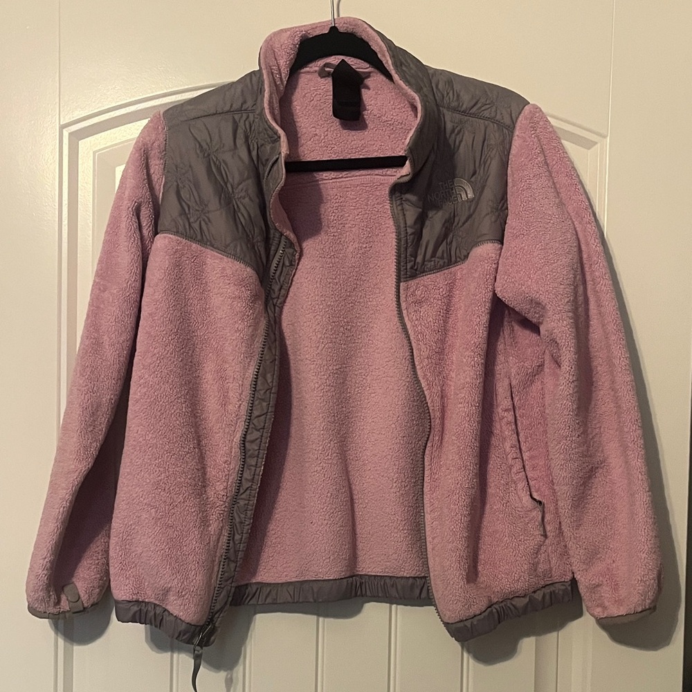 The North Face Pink and Gray Fleece Jacket